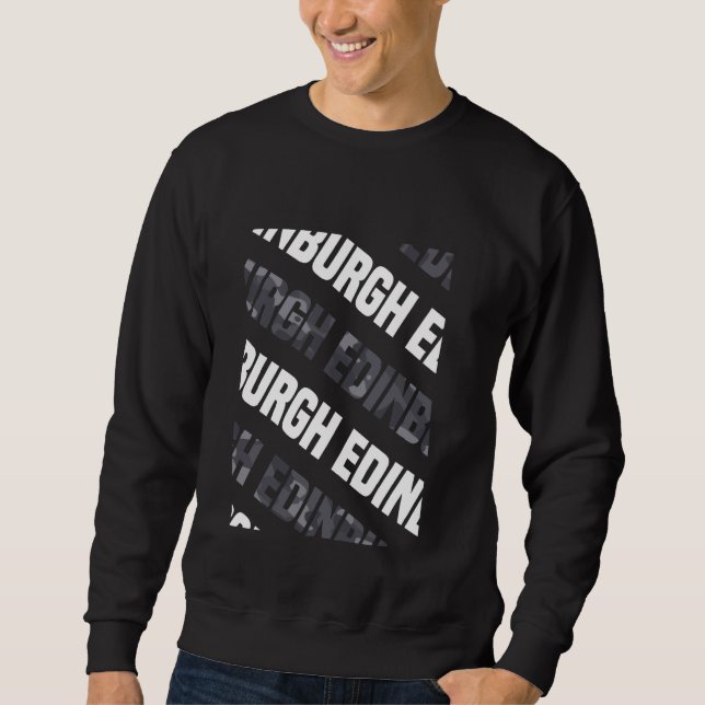 Sweatshirt Camouflage gris Motif d'Édimbourg (Devant)