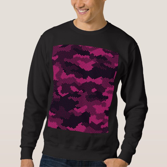 Sweatshirt Camouflage hexagonal, texture militaire arrière -  (Devant)