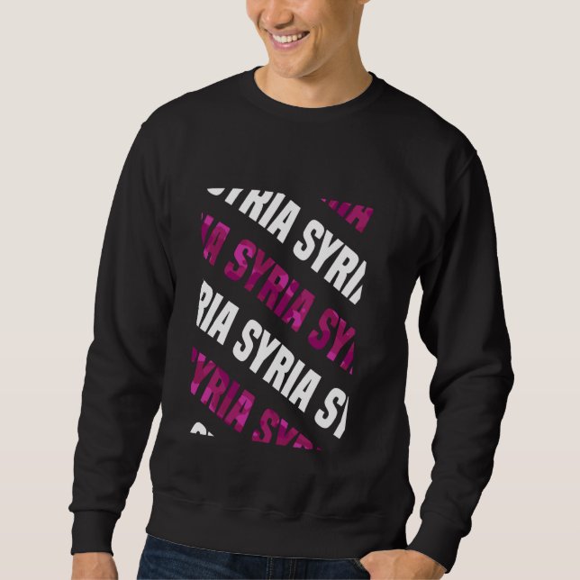 Sweatshirt Camouflage rose Motif Syrie Camo (Devant)