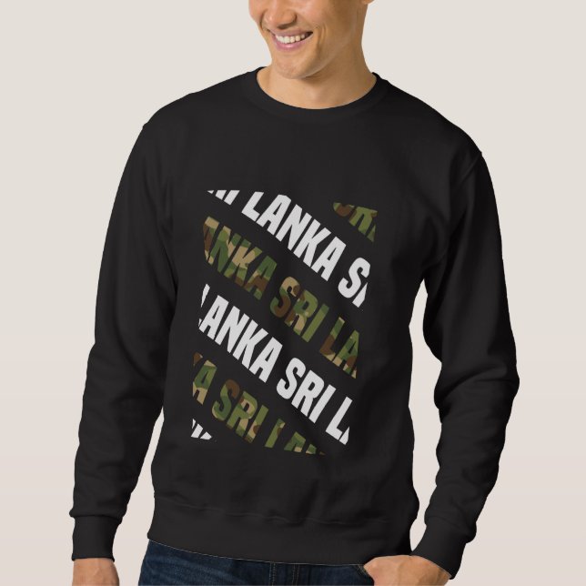 Sweatshirt Camouflage vert du Motif de Camo Sri Lanka (Devant)