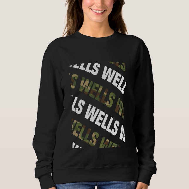 Sweatshirt Camouflage vert Motif de Wells (Devant)