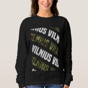 Sweatshirt Camouflage vert Motif Vilnius Camo