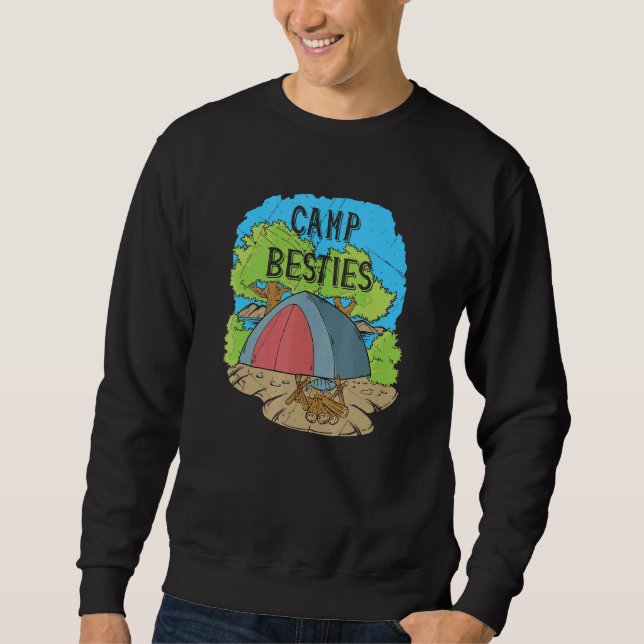 Sweatshirt Camp Besties Camping Amis Et Backpacker Part (Devant)