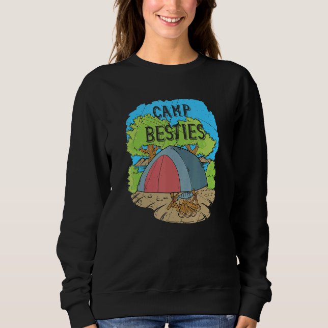 Sweatshirt Camp Besties Camping Amis Et Backpacker Part (Devant)