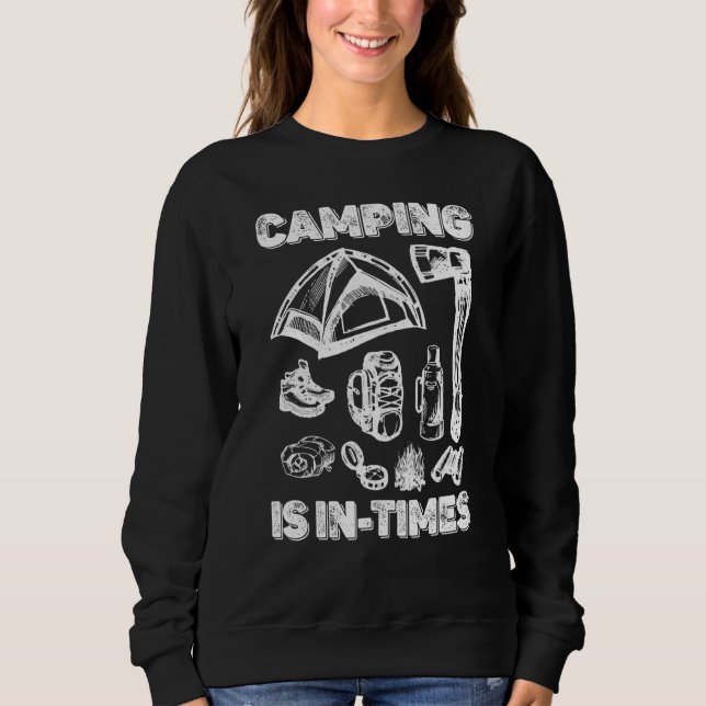 Sweatshirt Camp Camping Est Dans Les Temps Aventure Vie 770 C (Devant)