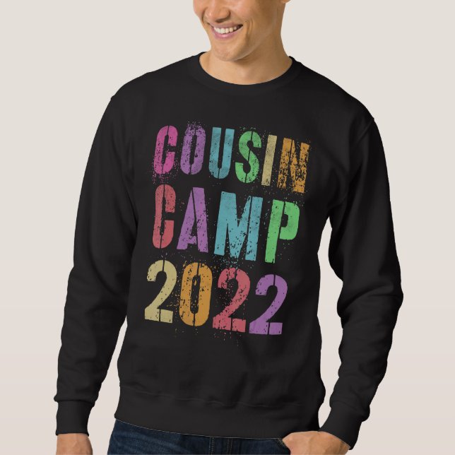 Sweatshirt Camp Cousin 2022 Grand-mère Grand-père Camp d'été  (Devant)