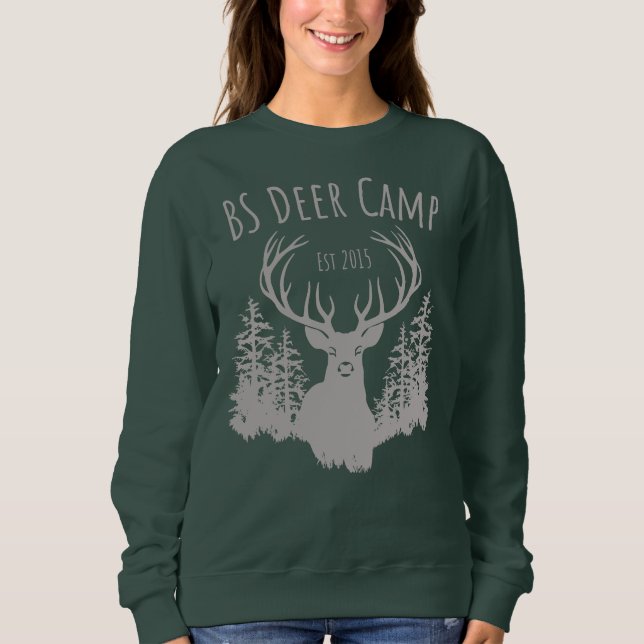 Sweatshirt Camp de cerfs BS - Woods - équipage (Devant)