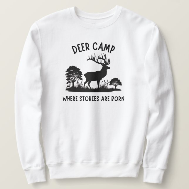 Sweatshirt Camp de cerfs où sont nées les histoires | Chasse  (Design devant)