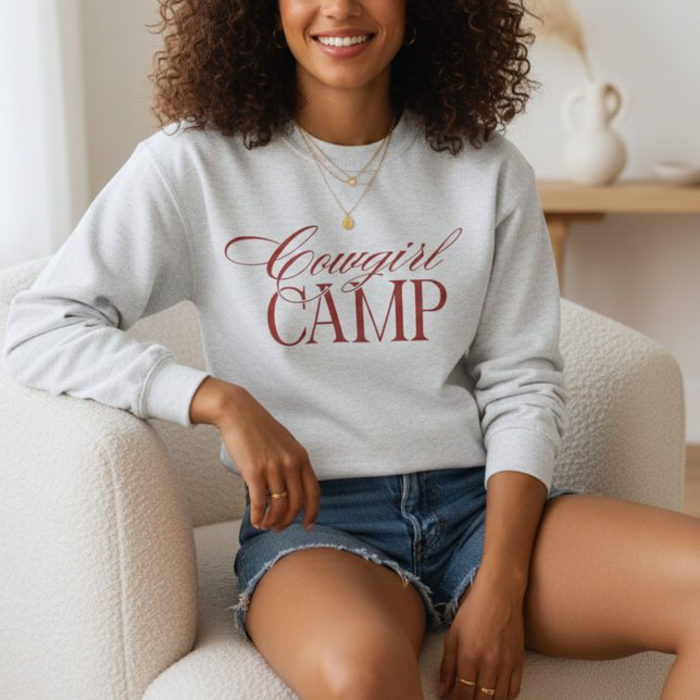 Sweatshirt Camp de Cowgirl de l'Ouest pour l'Enterrement de V (Western Cowgirl Camp Bachelorette Sweatshirt)