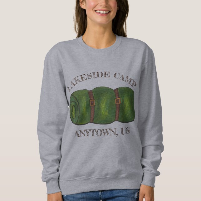 Sweatshirt Camp d'été personnalisé Sac de couchage Roll Campi (Devant)