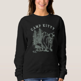 Sweatshirt Camp Kitty - Fun Family Camping Raccoon Hiking Tra