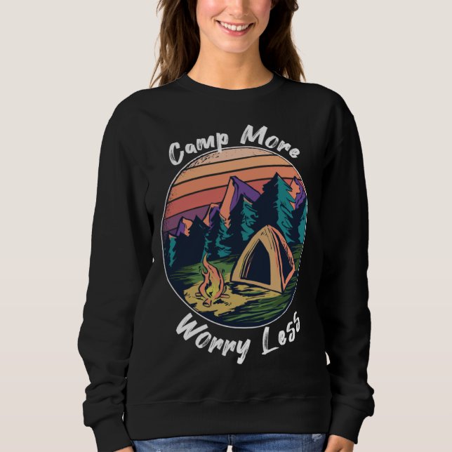 Sweatshirt Camp More Worry Less Camping (Devant)