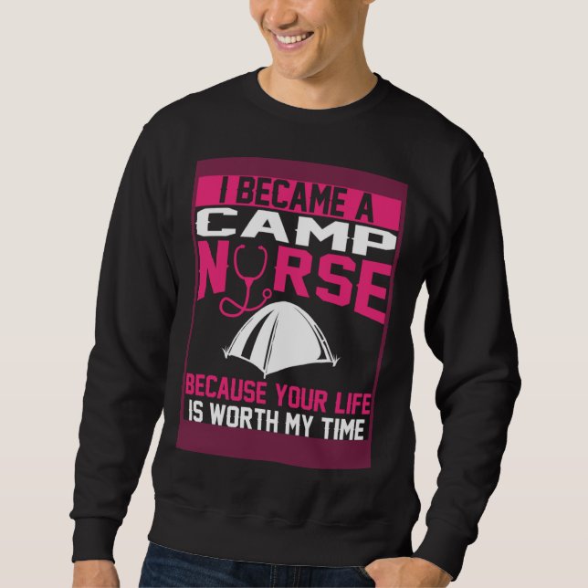 Sweatshirt Camp Nurse Apparel  Unique Nurses (Devant)