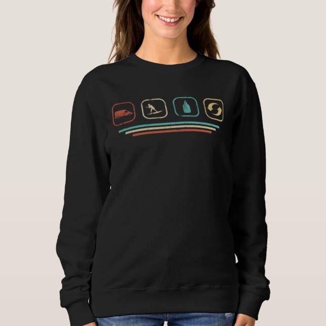 Sweatshirt Camp Surf Drink Repeat Surfer Surfing Camper Summe (Devant)