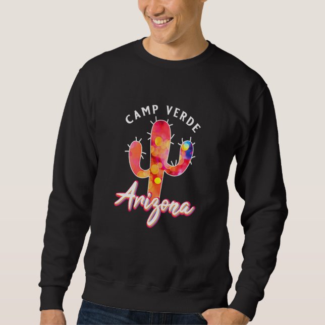 Sweatshirt Camp Verde Arizona Usa Desert Cactus Vacances Souv (Devant)