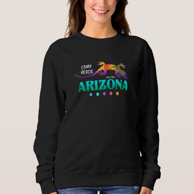 Sweatshirt Camp Verde City Arizona Usa Desert Gecko Vacances (Devant)