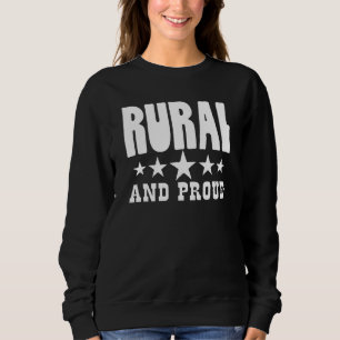 Sweatshirt Campagne rurale et fière Vintage ferme et nombre
