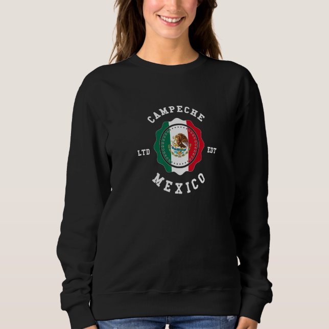 Sweatshirt Campeche Mexico Flag Badge Vintage   (Devant)
