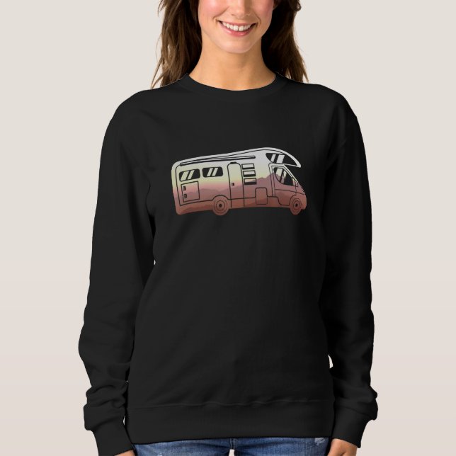Sweatshirt Camper Motorhome Camping Van Mobile Home Romantiqu (Devant)