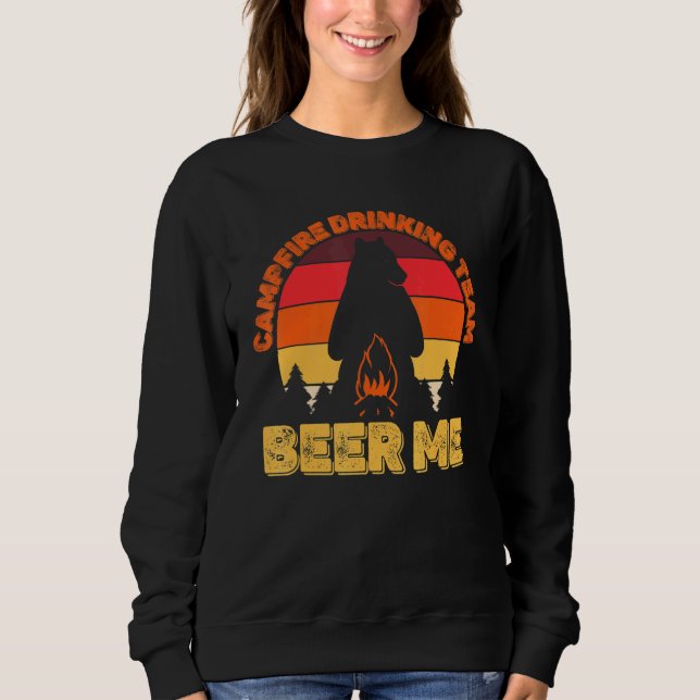 Sweatshirt Campers Campfire Dragon Team Beer Me Camping Bea (Devant)