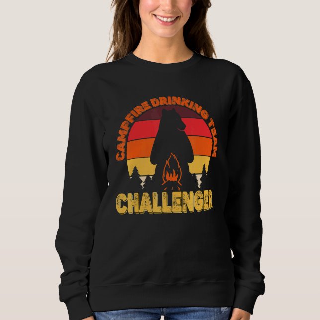 Sweatshirt Campers Campfire Dragon Team Challenger Camping (Devant)