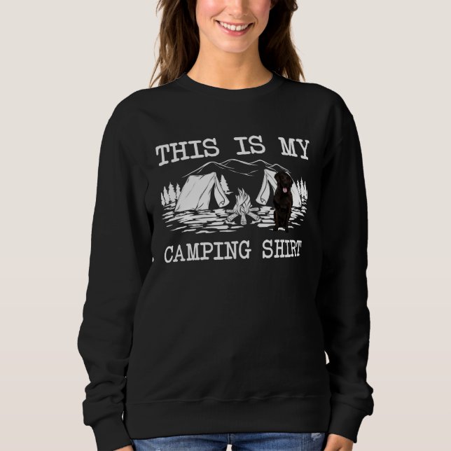 Sweatshirt Campfire Flat Coated Retriever Dog This Is My Camp (Devant)