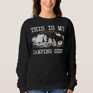 Sweatshirt Campfire Rottweiler Chien Voici Mon Camping