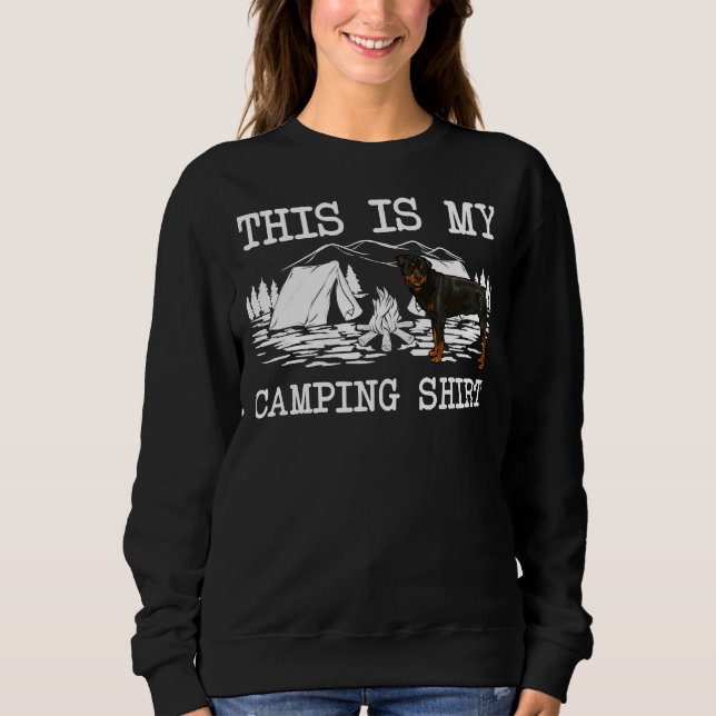 Sweatshirt Campfire Rottweiler Chien Voici Mon Camping (Devant)