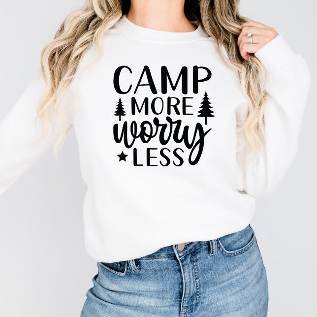 Sweatshirt Camping Amusant S'inquiéter Moins de camping (Créateur téléchargé)