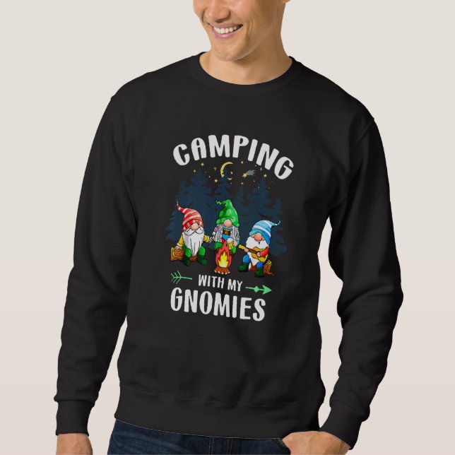 Sweatshirt Camping Avec Mes Gnomies Camp De Pause Été Infirmi (Devant)