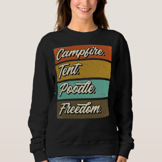 Sweatshirt Camping avec mon chien de caniche