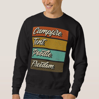 Sweatshirt Camping avec mon chien de caniche