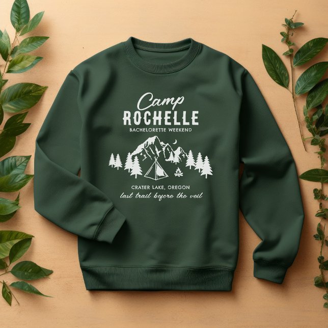 Sweatshirt Camping Bachelorette Crew Green (Créateur téléchargé)