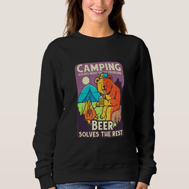 Sweatshirt Camping Bière Bear (Devant)