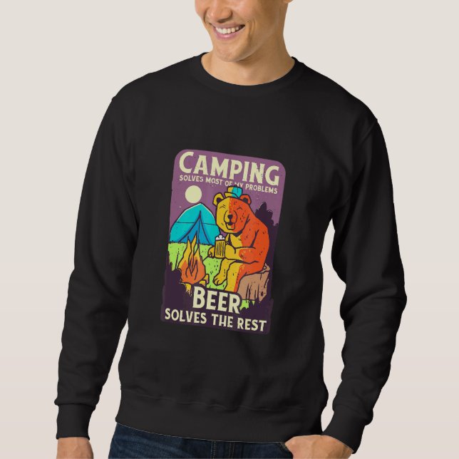 Sweatshirt Camping Bière Bear (Devant)