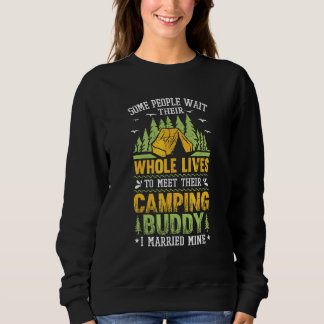 Sweatshirt Camping Buddies Mariés Mari Femme Anniversaire C