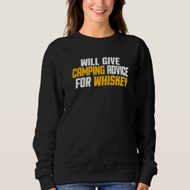 Sweatshirt Camping-caravaniste donnera des conseils de campin (Devant)