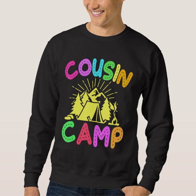 Sweatshirt Camping Cousin Camping Famille Équipe de vacances  (Devant)