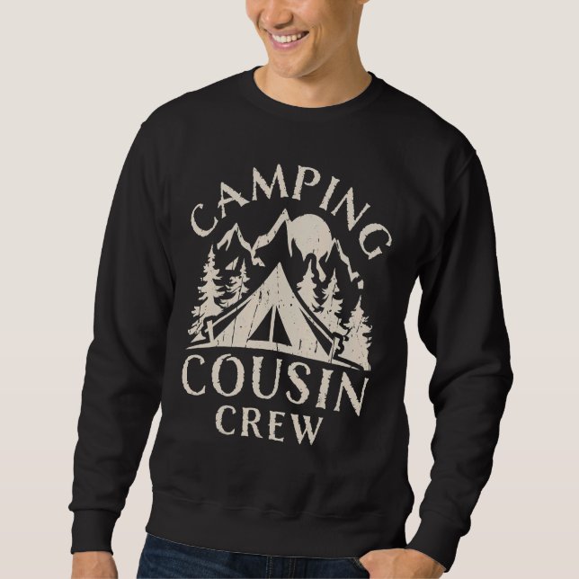 Sweatshirt Camping Cousins Crew Famille Réunion Route Voyage  (Devant)