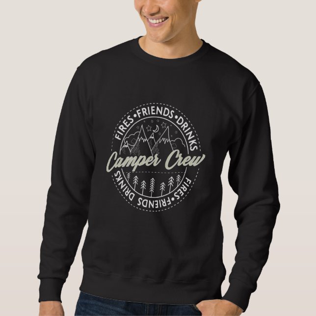 Sweatshirt Camping Crew Camper Motorhome Camping Outdoor Camp (Devant)