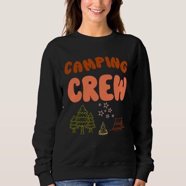 Sweatshirt Camping Crew  For Family Camping Trip Retro New Ca (Devant)