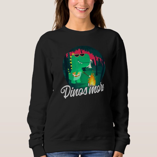 Sweatshirt Camping Cute Dinosmore Feu de Campement Smore Mars (Devant)
