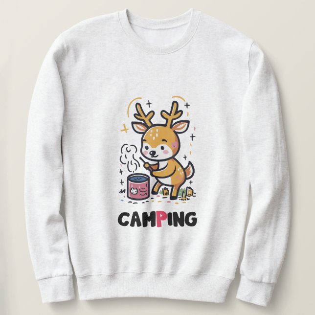 Sweatshirt Camping de cerfs (Design devant)