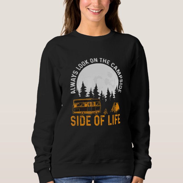 Sweatshirt Camping De La Vie Randonnée Et Camping Amusants (Devant)