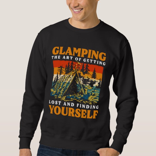 Sweatshirt Camping de luxe : le plaisir de se perdre et de se (Devant)