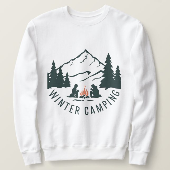Sweatshirt Camping d'hiver (Design devant)