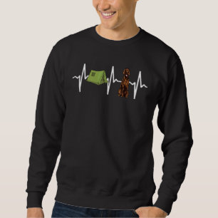Sweatshirt Camping en tente Irish Setter Battement de coeur C