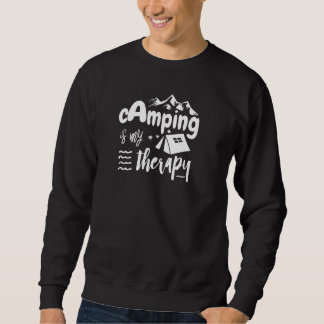 Sweatshirt Camping Est Ma Thérapie Tentes Et Étoiles 1