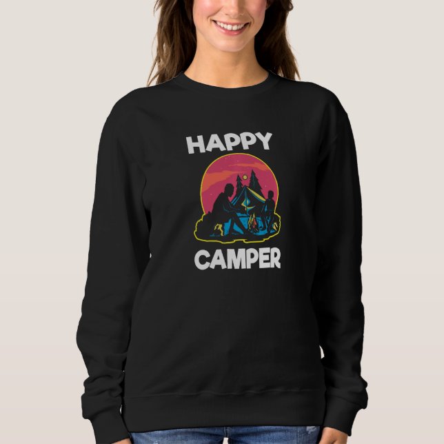 Sweatshirt Camping Famille Bon Temps Funny Retro Cam (Devant)
