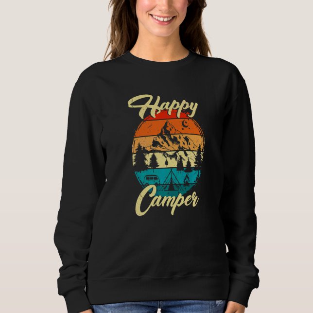Sweatshirt Camping heureux pour le camping d'été  1 (Devant)